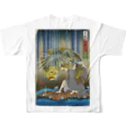 nidan-illustrationの"荒瀧に大鯉を捕ふ圖" #2 All-Over Print T-Shirt :back