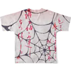 縷◈MADE◈紅の◈蜘蛛太夫◈ フルグラフィックTシャツの背面