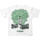 nidan-illustrationの“MAGI COURIER” green #2 フルグラフィックTシャツの背面