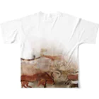 Année du lapinのGrotte de Lascaux フルグラフィックTシャツの背面