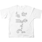 in the middle of a dreamのL  in the middle of a dream フルグラフィックTシャツの背面