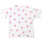 Girly*hガーリーエイチのハート総柄(pink) フルグラフィックTシャツの背面