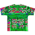 カニデザインのPsychedelic Shaft フルグラフィックTシャツの背面