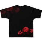 773.com by Nanamiの寒椿_Red フルグラフィックTシャツの背面