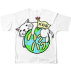 劇団・ハグハグ共和国Shopのはぐにゃん All-Over Print T-Shirt :back