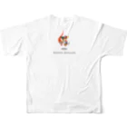 バッファ君  goods【近鉄バファローズ／1976-1996】のNEW：バファ君《オールスターBlack》背面にもバッファ君が居ます。 All-Over Print T-Shirt :back