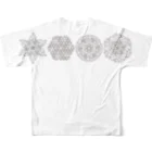 KLMI_CollectionのLoop Combo Horizontal All-Over Print T-Shirt :back