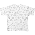 かいわれちゃんのウキウキ古代生物 All-Over Print T-Shirt :back
