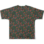 38　サンパチのテープくちゃくちゃ　ディープグリーン All-Over Print T-Shirt :back