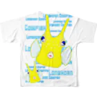 LalaHangeulのLonghorn Cowfish(コンゴウフグ)　バックプリント All-Over Print T-Shirt :back