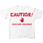 alt_203のCAUTION フルグラフィックTシャツの背面