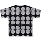 kusuda_subrowのサブロウの群れ（クロ） All-Over Print T-Shirt :back
