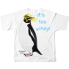 LalaHangeulのRockhopper penguin　(イワトビペンギン)　バックプリント All-Over Print T-Shirt :back