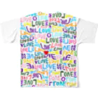 TSUBAMAILのLOVE_夢叶う_物語 フルグラフィックTシャツの背面