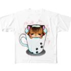 若妻の趣味屋のマグ湯浴み猫 All-Over Print T-Shirt