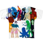 かなもけんのCharacters All-Over Print T-Shirt