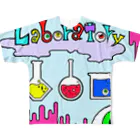 KIKITEKI_LABORATORYの危機的実験室 PINK フルグラフィックTシャツ