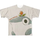 DECOMI_ILLUSTの花ペンギン ~ドあっぷ~ All-Over Print T-Shirt