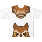 こねこめっとのフクロウガミテルダケ All-Over Print T-Shirt