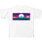 いちぼ君のお店のICHIBO-SynthWave フルグラフィックTシャツ