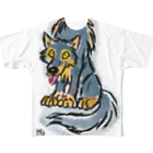 工房斑狼のQ太郎の微笑み フルグラフィックTシャツ