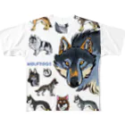 工房斑狼のWOLFDOGS フルグラフィックTシャツ