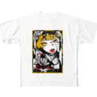 橘乃猫オリジナルデザイングッズ販売のパンクロック愛葉瑠羽グッズ第一弾（SUZURI ver.） All-Over Print T-Shirt