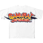 Keiji Takeuchiのサムライディフェンダーロゴ フルグラフィックTシャツ