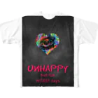 Rui-UnbalanceのUnhappy フルグラフィックTシャツ