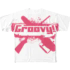 stereovisionのGroovy!(イカすぜ) フルグラフィックTシャツ