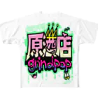 grind popのgp×原酒店コラボ フルグラフィックTシャツ