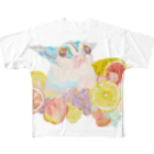 chiro's storeのフクロモモンガVer.8 フルグラフィックTシャツ