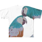 poppy22のおでこかじり鳥 フルグラフィックTシャツ