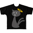 猫神商店の猫神T フルグラフィックTシャツ