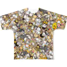 にこねこ【保護猫の保育園】の猫まみれフルグラフィックTシャツ All-Over Print T-Shirt