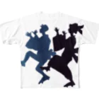 心の森ミュージアム　遊童館の郡上踊シルエット All-Over Print T-Shirt