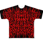 100BEERS_SUZURIのFULL GRAPHIC 100BEERS VIOLENCE T-shirt  All-Over Print T-Shirt