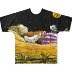 心の森ミュージアム　遊童館の星降る夜　b All-Over Print T-Shirt