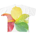 八十屋の桜(ソメイヨシノ)葉っぱ紅葉 All-Over Print T-Shirt