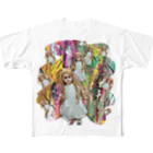 愉快なお人形達の時の世界を歩くいーちゃん All-Over Print T-Shirt