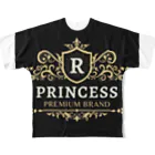 ROYAL Princessのゴージャスロゴブランド フルグラフィックTシャツ