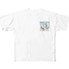 かわいいキャラクター・キュートパイロットのCUTIE PILOT MIMIE All-Over Print T-Shirt