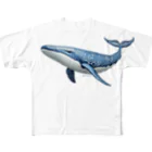 まみおデザインのwhale of a time　素晴らしい時 フルグラフィックTシャツ