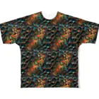 祐画屋の抽象的な迷彩系の毛細血管パターン１ フルグラフィックTシャツ
