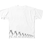 sayumaruのカールペンギンズ表 フルグラフィックTシャツ
