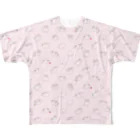 しらたまちゃんSHOPu〜🐽のいっぱいしらたまちゃん（ピンク） All-Over Print T-Shirt