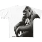ACHIP SHOPのBIG GORILLA (white) All-Over Print T-Shirt