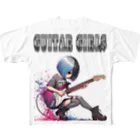 PALA's SHOP　cool、シュール、古風、和風、のGUITAR GIRLS 11 フルグラフィックTシャツ