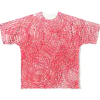 omuramの赤い円（両面） フルグラフィックTシャツ