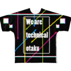 はたりょー.oggのWe are technical otaku フルグラフィックTシャツ